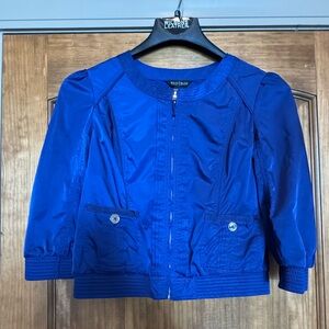 WHBM Women's Blue Crop Jacket